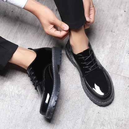 PU-lakleren veterschoenen voor heren