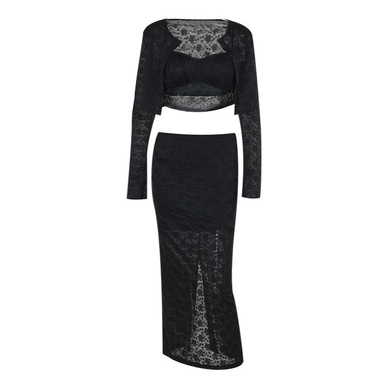 Sexy slim lace three piece set for women