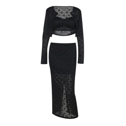 Sexy slim lace three piece set for women
