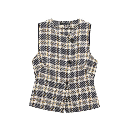 Women's Clothing Plaid Tank Top + Short Skirt
