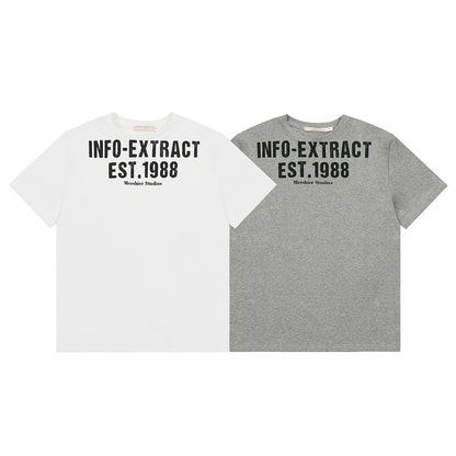 Short Sleeve T-Shirt Summer New Letter Print Casual Loose