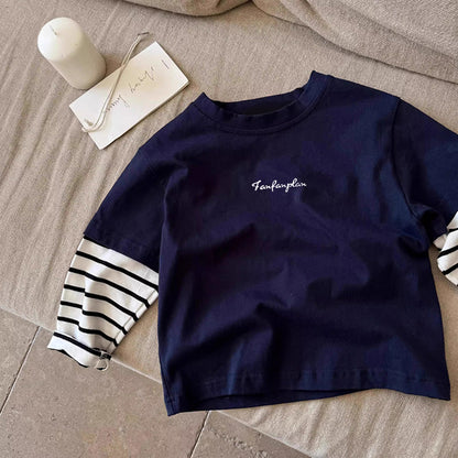 Children's Long Sleeve Striped Two-Piece