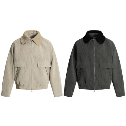 Leather flight jacket