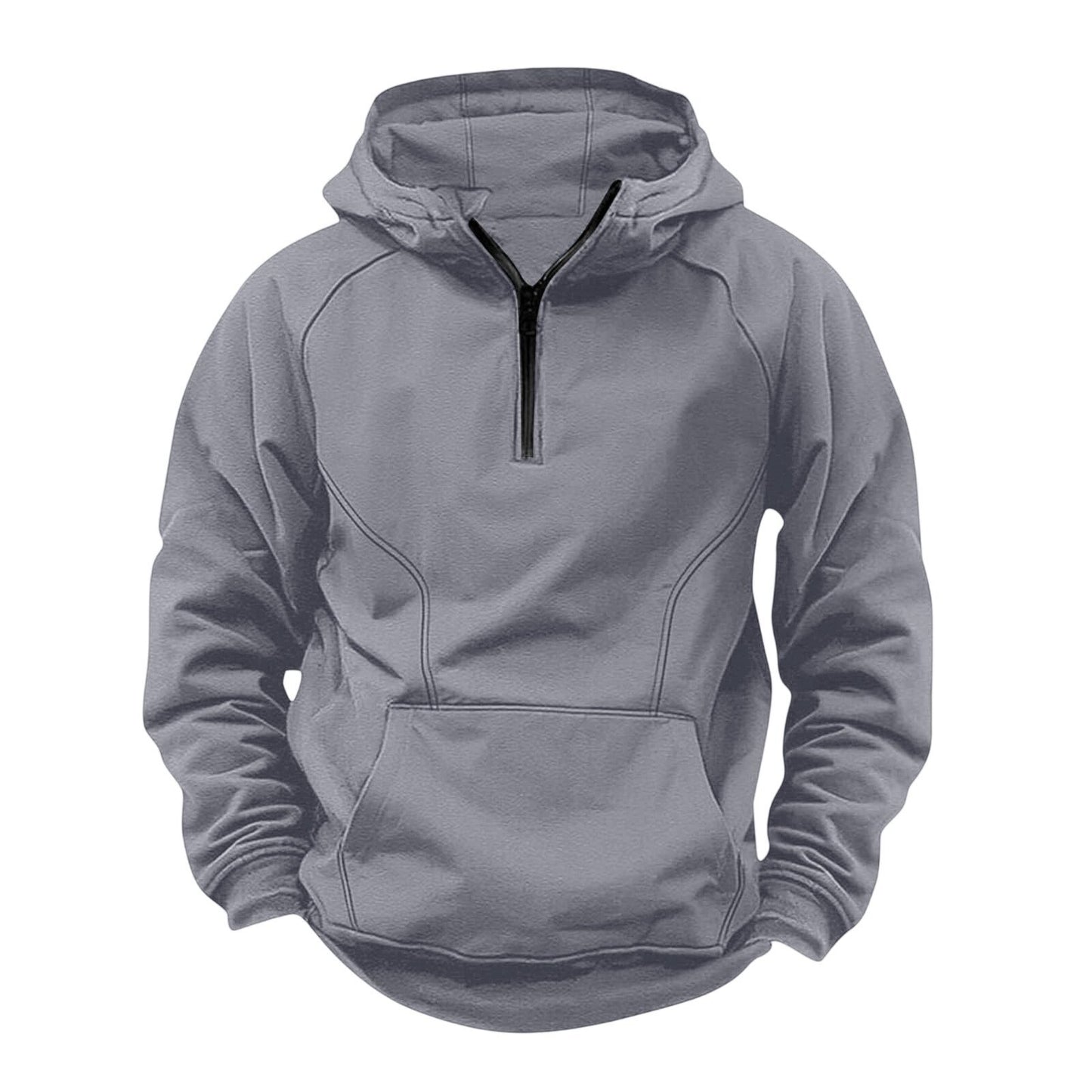 Mens Retro Hooded Zipper Jacket