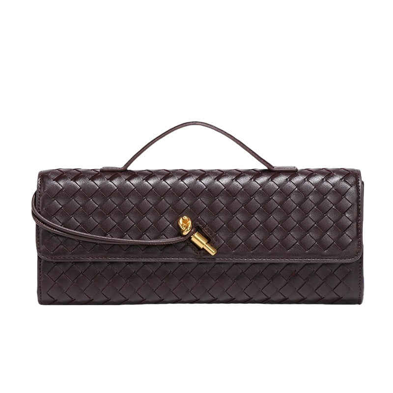 Soft Handmade Woven PU Leather Organ Crossbody Bag