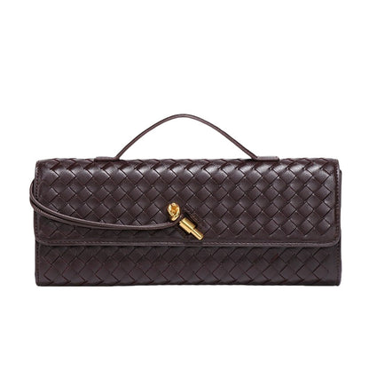 Soft Handmade Woven PU Leather Organ Crossbody Bag
