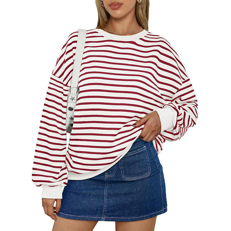 Oversized Striped Long Sleeve Dress