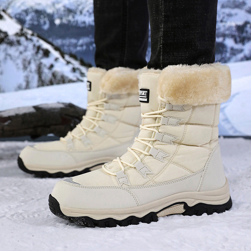 Unisex Warm Fur Lined Flat Snow Boots