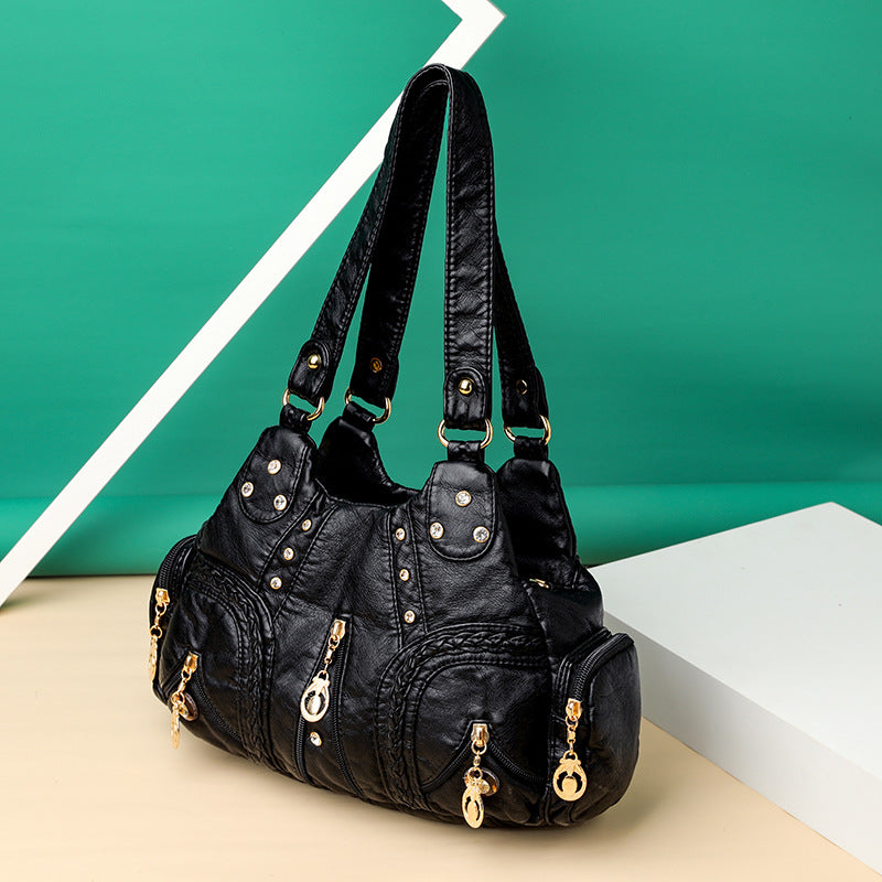 Trendy Patchwork Single-Shoulder Bag