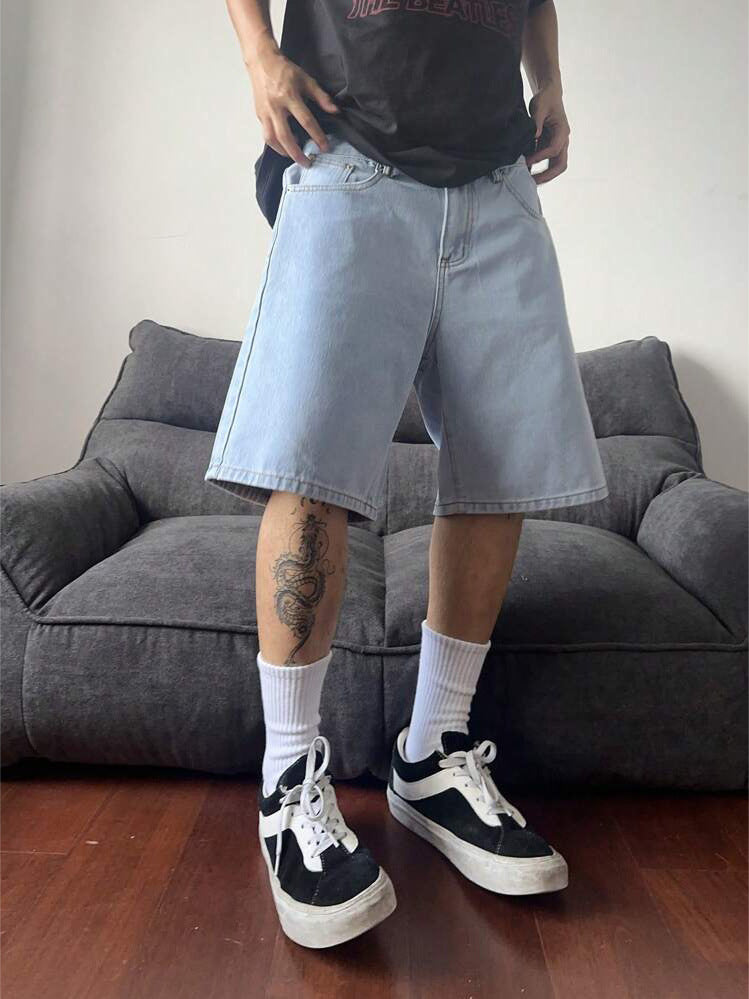 Retro Denim Shorts for Men