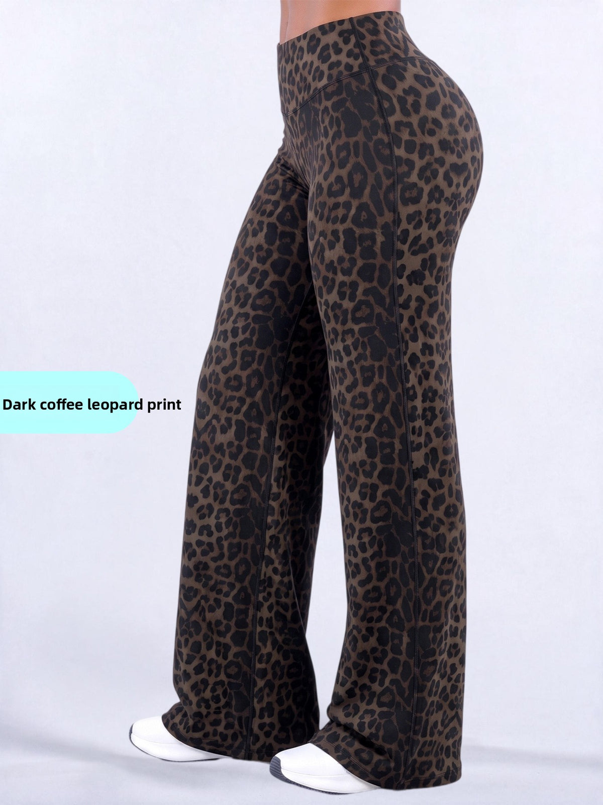 Women's Brushed Fabric High-Waisted Wide-Leg Yoga Running Pants