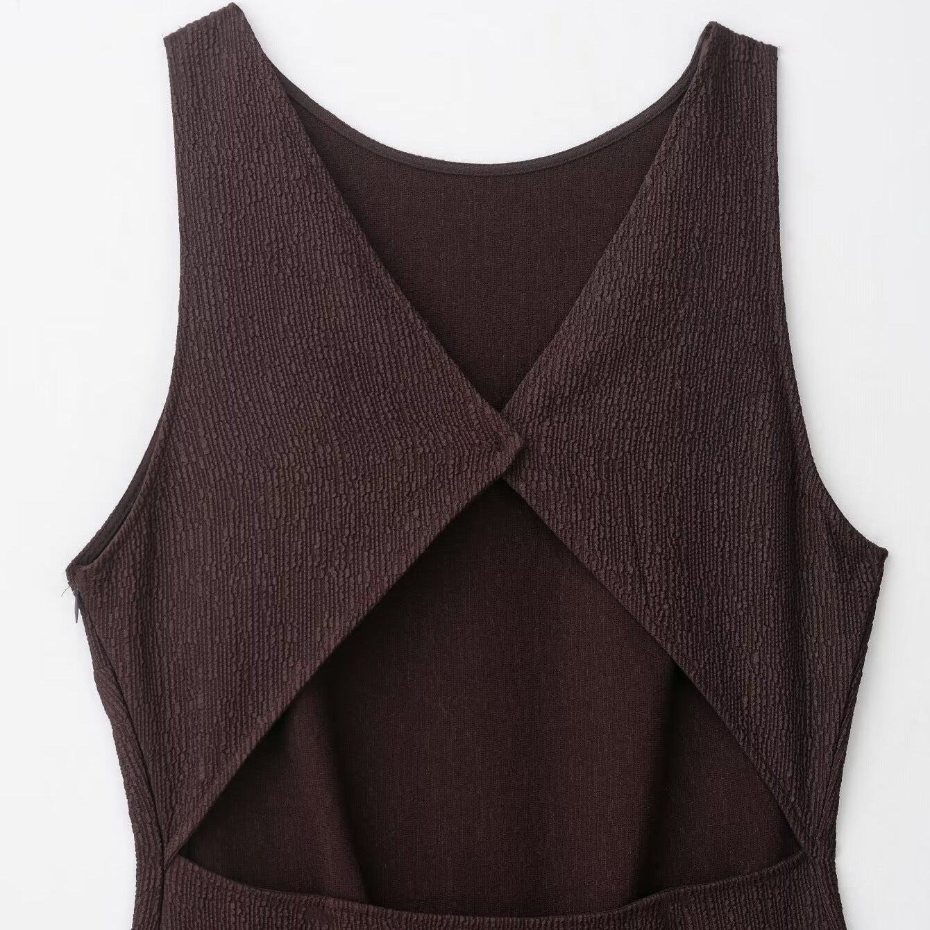 Retro jurk met kwastjes en open rug