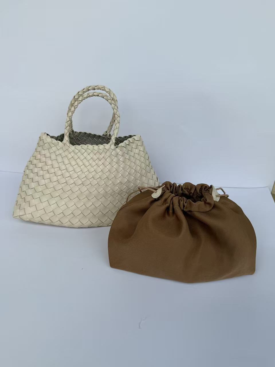 Niche Design Light Luxury Simple Handbag Woven Vegetable Basket