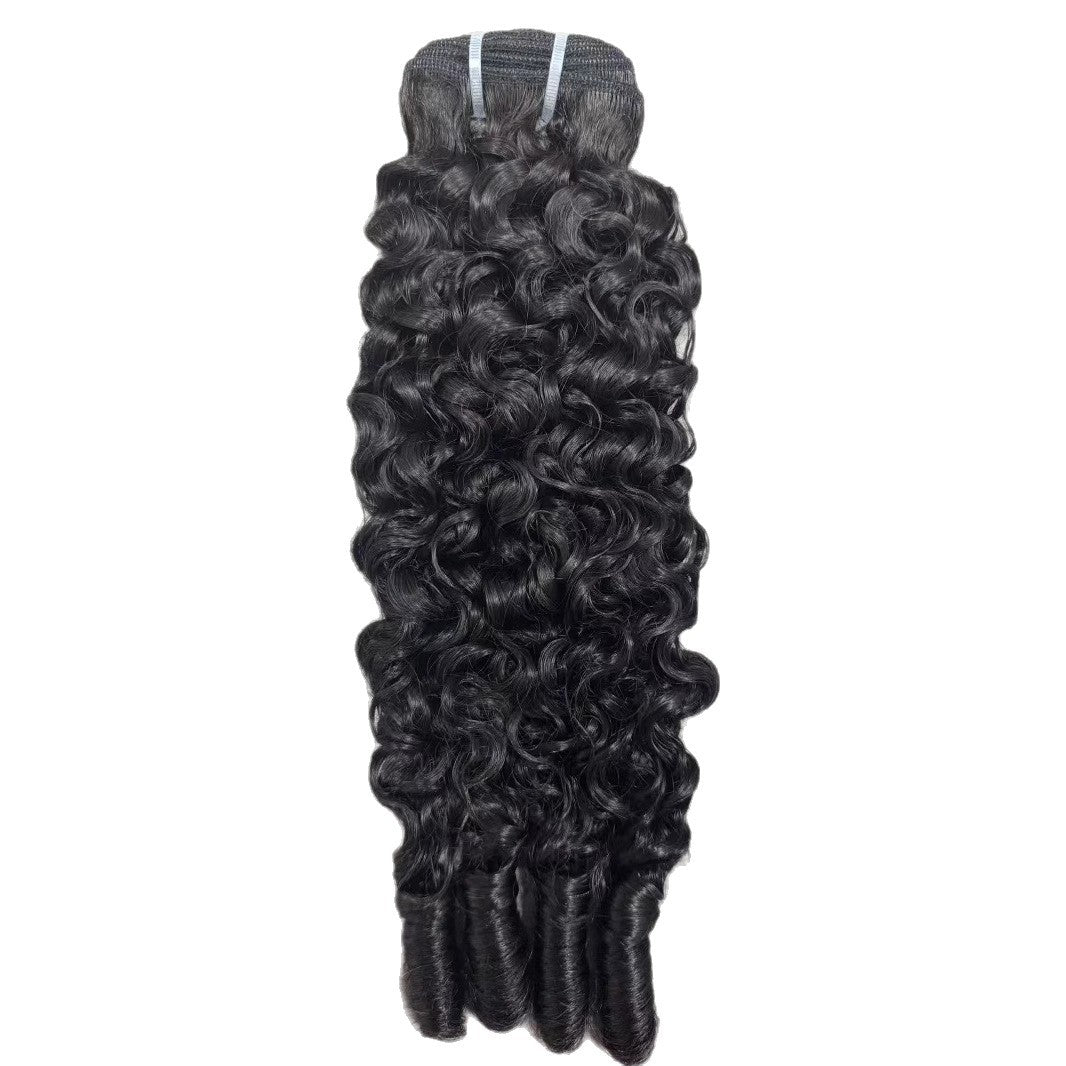 Curly Human Hair 1 Pcs Bundles Real Hair Wig