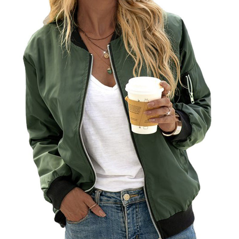 Womens Casual Zipper Jacket