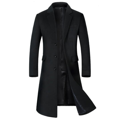 Mens Wool Blend Overcoat