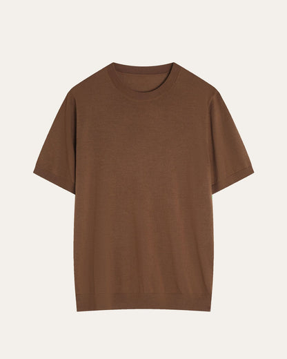 Mens Classic Wool Short Sleeve Knitwear