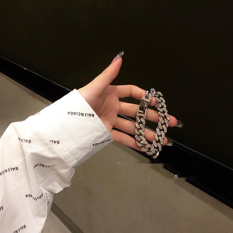 Frosty Dames Trendy Zilveren Cubaanse Armband