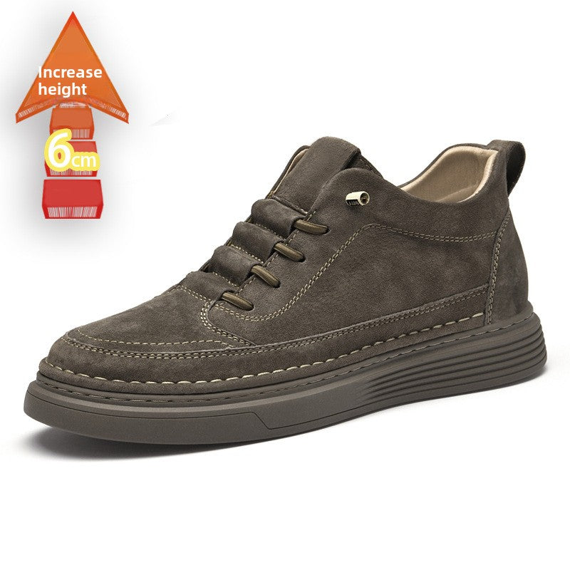 Men's Retro Suede Height Increasing Casual Board Shoes