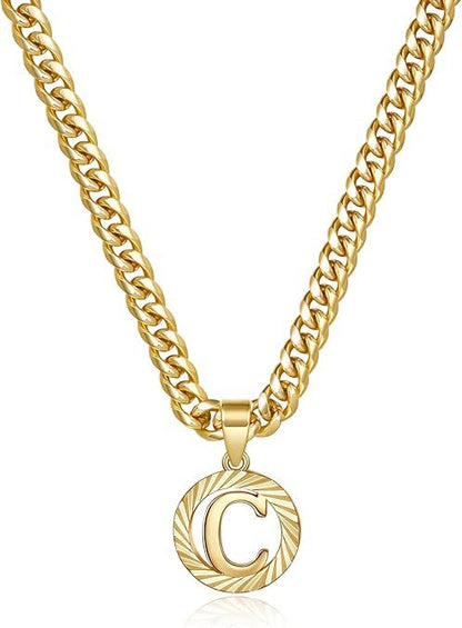 Hollow Letter Pendant Necklace