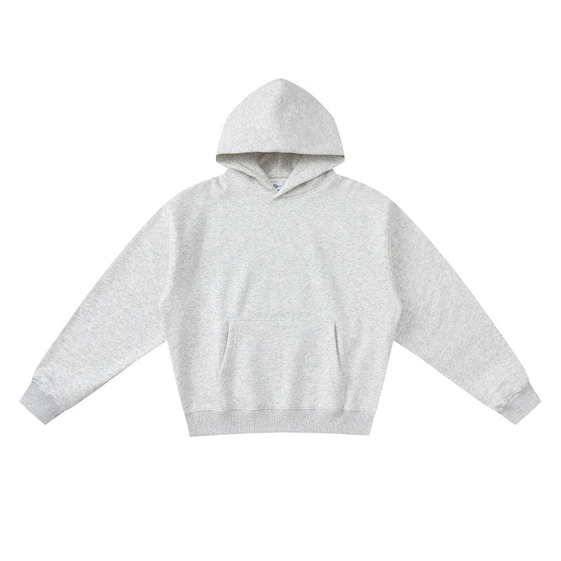 Thick-fabric hooded sweatshirt