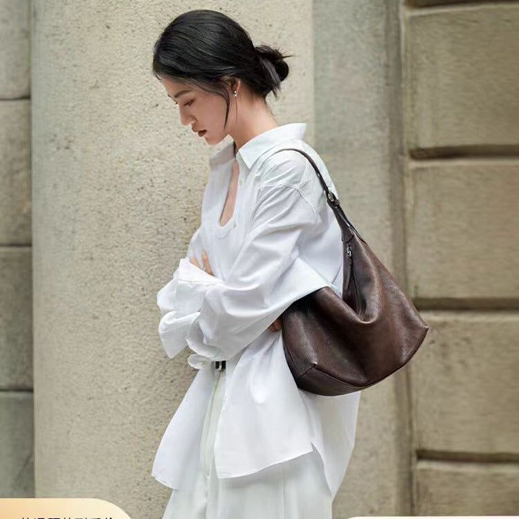 Genuine Leather Hobo Bag for Women
