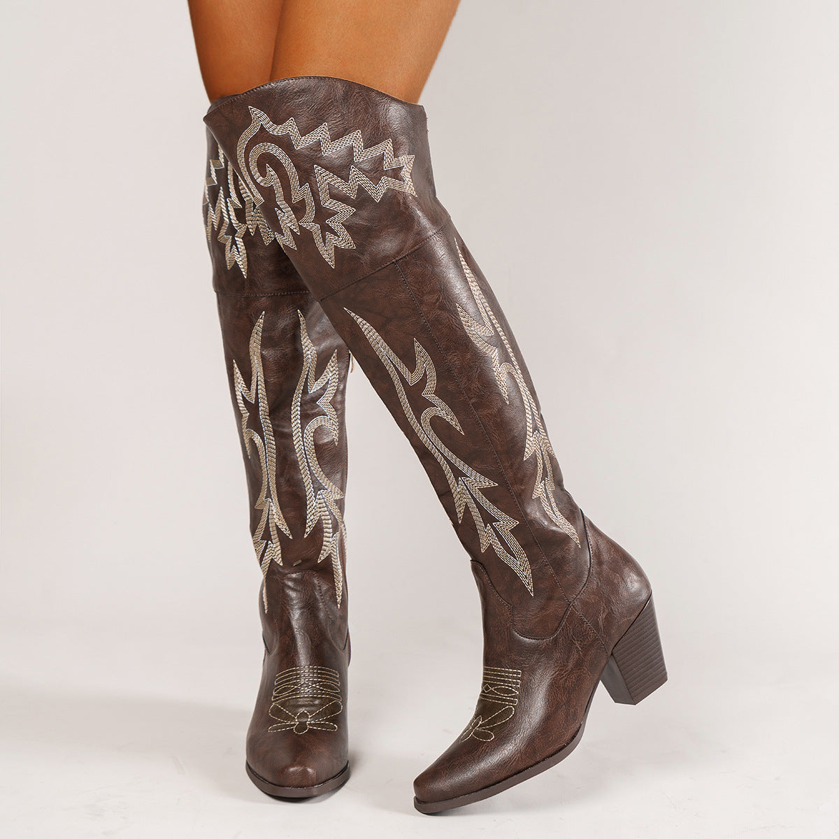 Boots Western Cowboy Boots Knight Boots