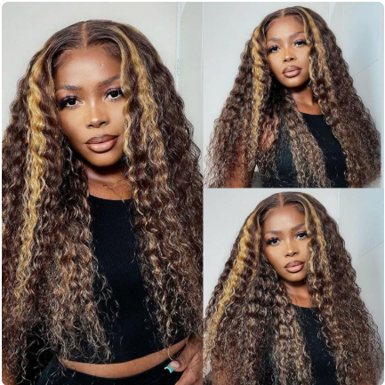 Front Lace Long Curly Synthetic Hair Wig