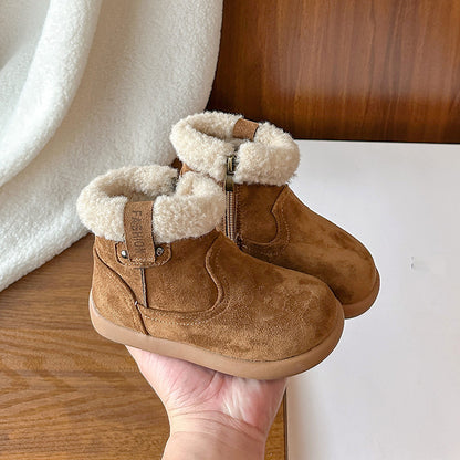 Girls Fleece-Lined Ankle Boots