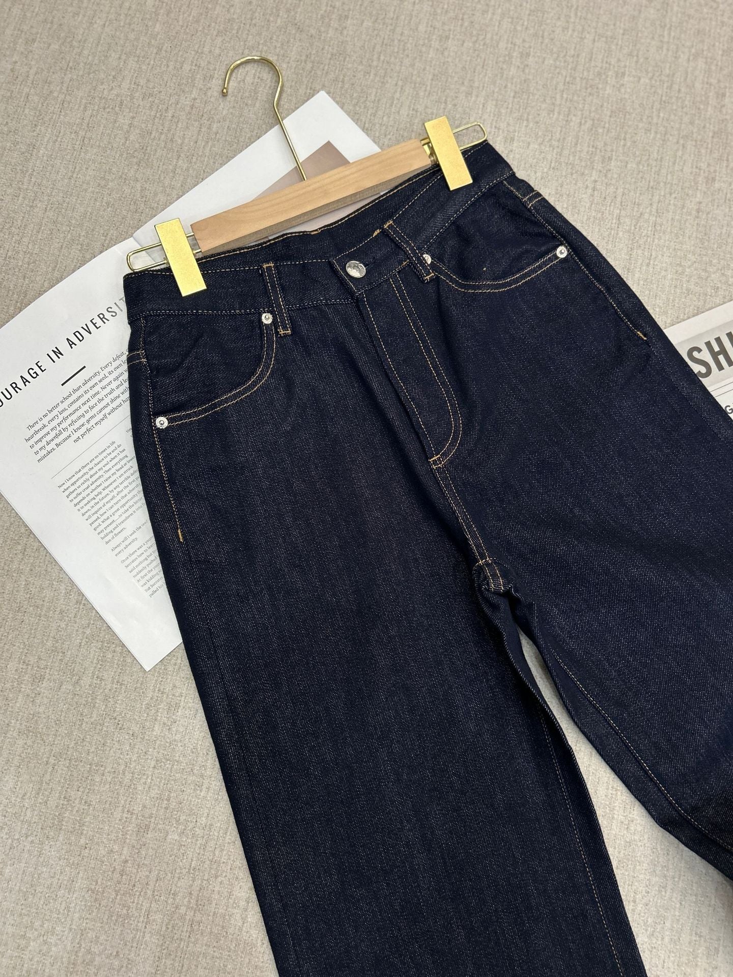 Casual High-Waisted Wide-Leg Jeans