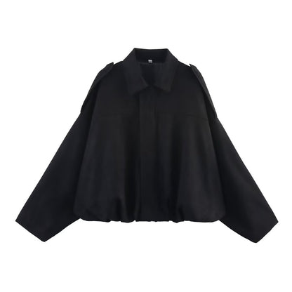 Womens Batwing Sleeve Bomber Jacket