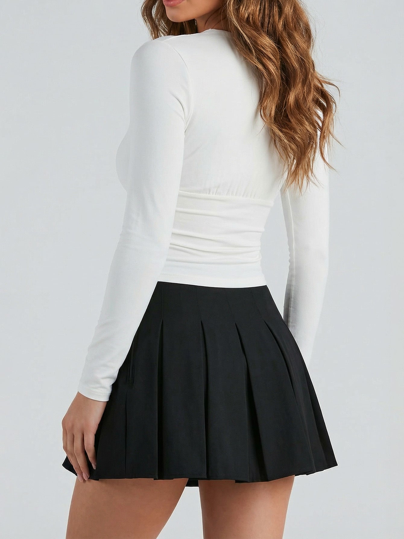 Womens V-Neck Long Sleeve T-Shirt