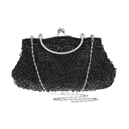 Elegant Chinese Retro Beaded Handbag for Women
