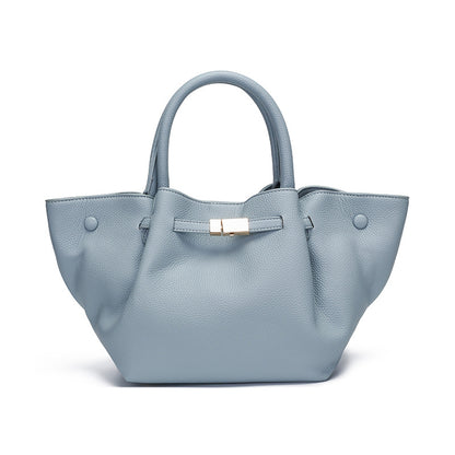 Women's Textured Pleated Tote Bag Large Capacity Single Shoulder Handbag
