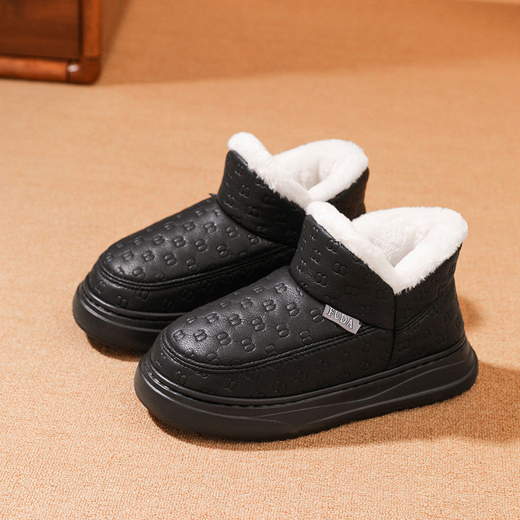 Waterproof Non-Slip Warm High-Top Home Slippers
