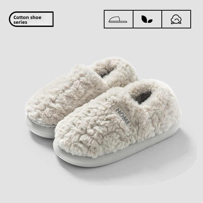 Winter Plush Indoor Outdoor Cotton Slippers