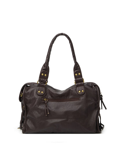 Women Soft Washed Leather Shoulder Bag