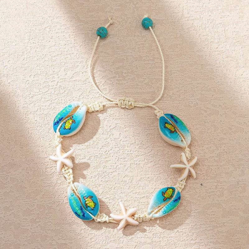 Adjustable Shell Design Geometric Bracelet