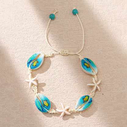 Adjustable Shell Design Geometric Bracelet