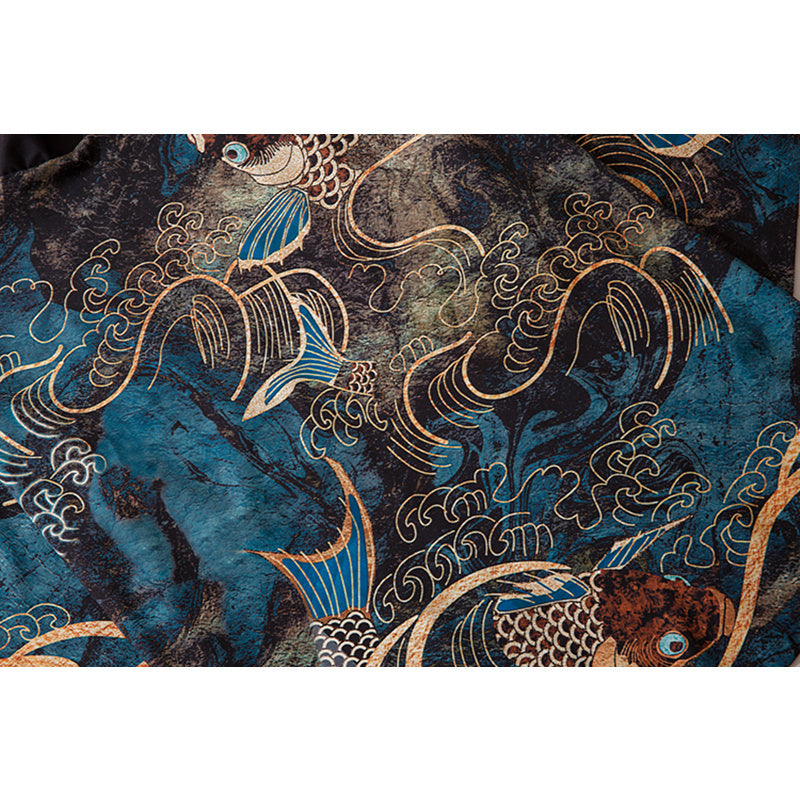 Kimono Mantel Met Print