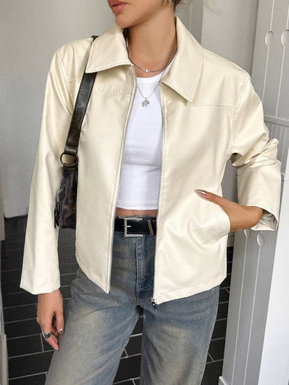 Dames PU-leren Jacket