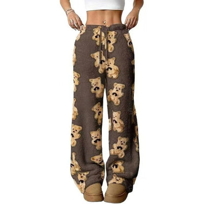 Women Wide-Leg Printed Casual Pants