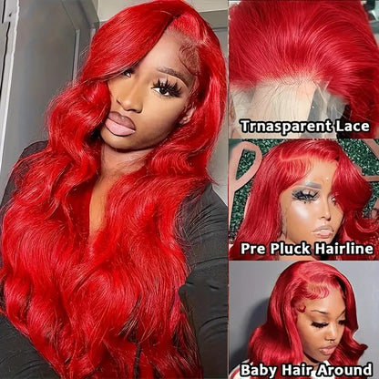 Golvend lang synthetische lace wig
