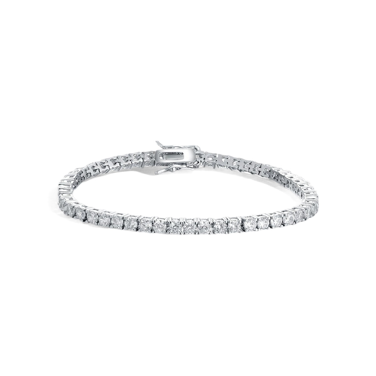 Classic 18K Gold Electroplated Tennis Bracelet with Zircon/Moissanite Stones