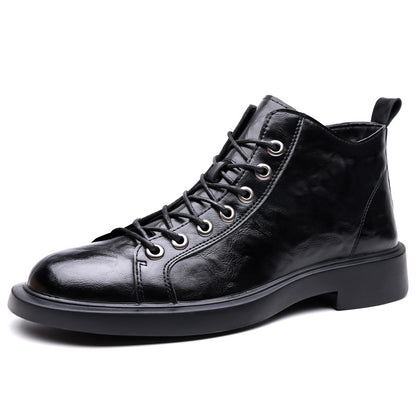 Mens Retro Martin Boots Soft Sole Lace-Up