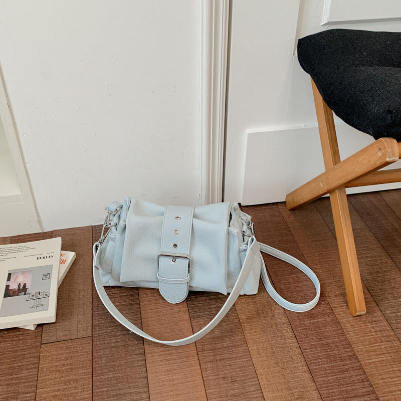 Solid-color single-shoulder underarm bag
