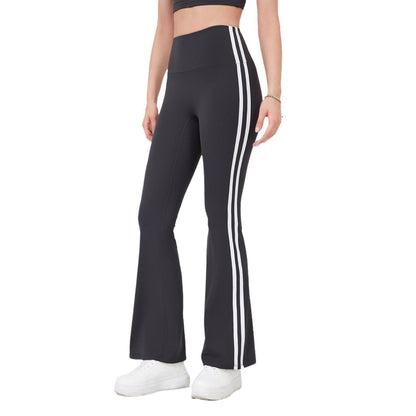 American Hot Girl joggingbroek met hoge taille strepen en wijde pijpen