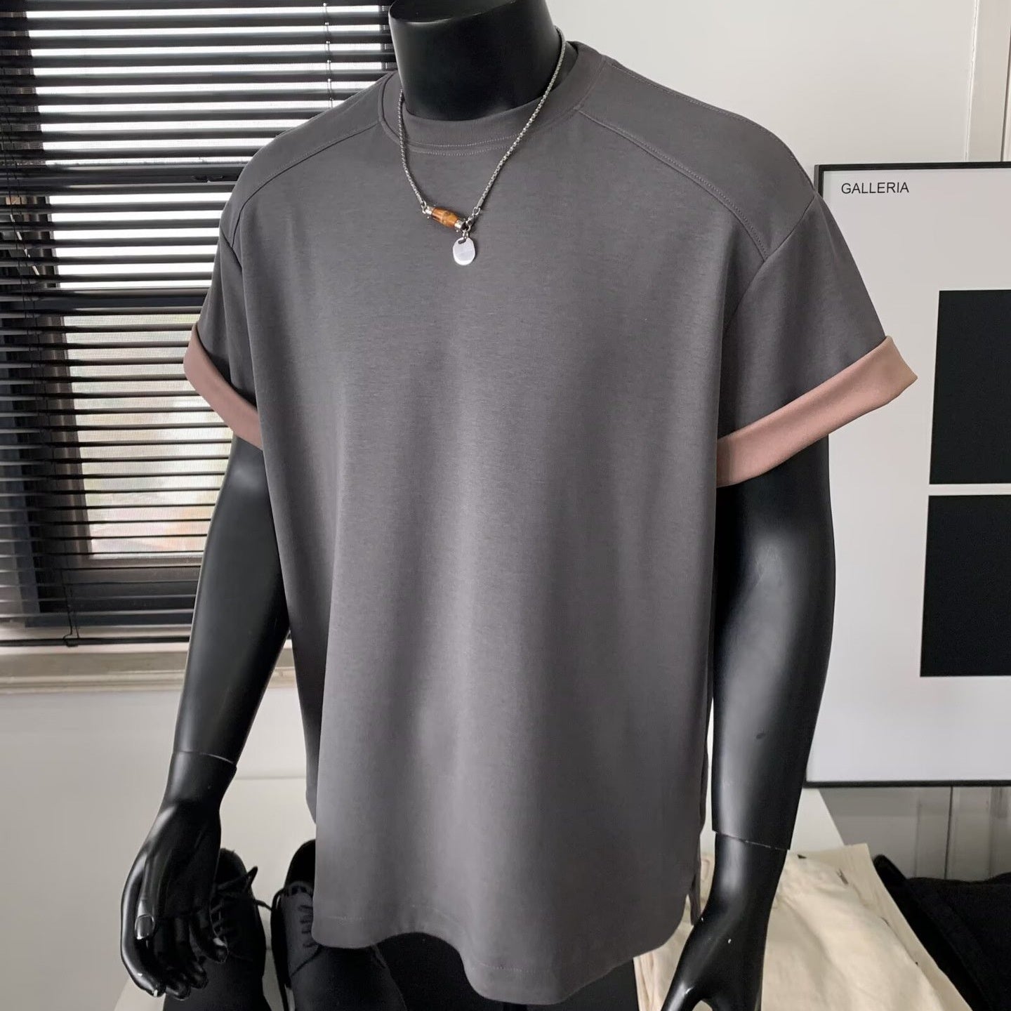 T-shirt met korte mouwen en ronde hals