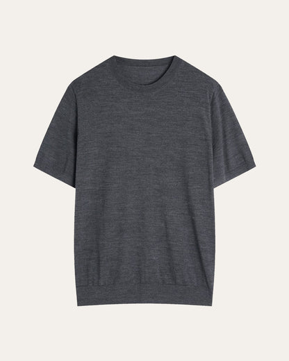 Mens Classic Wool Short Sleeve Knitwear