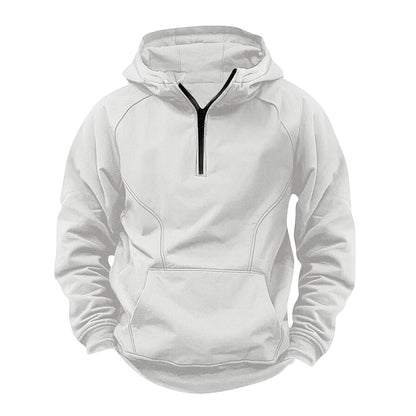 Mens Retro Hooded Zipper Jacket